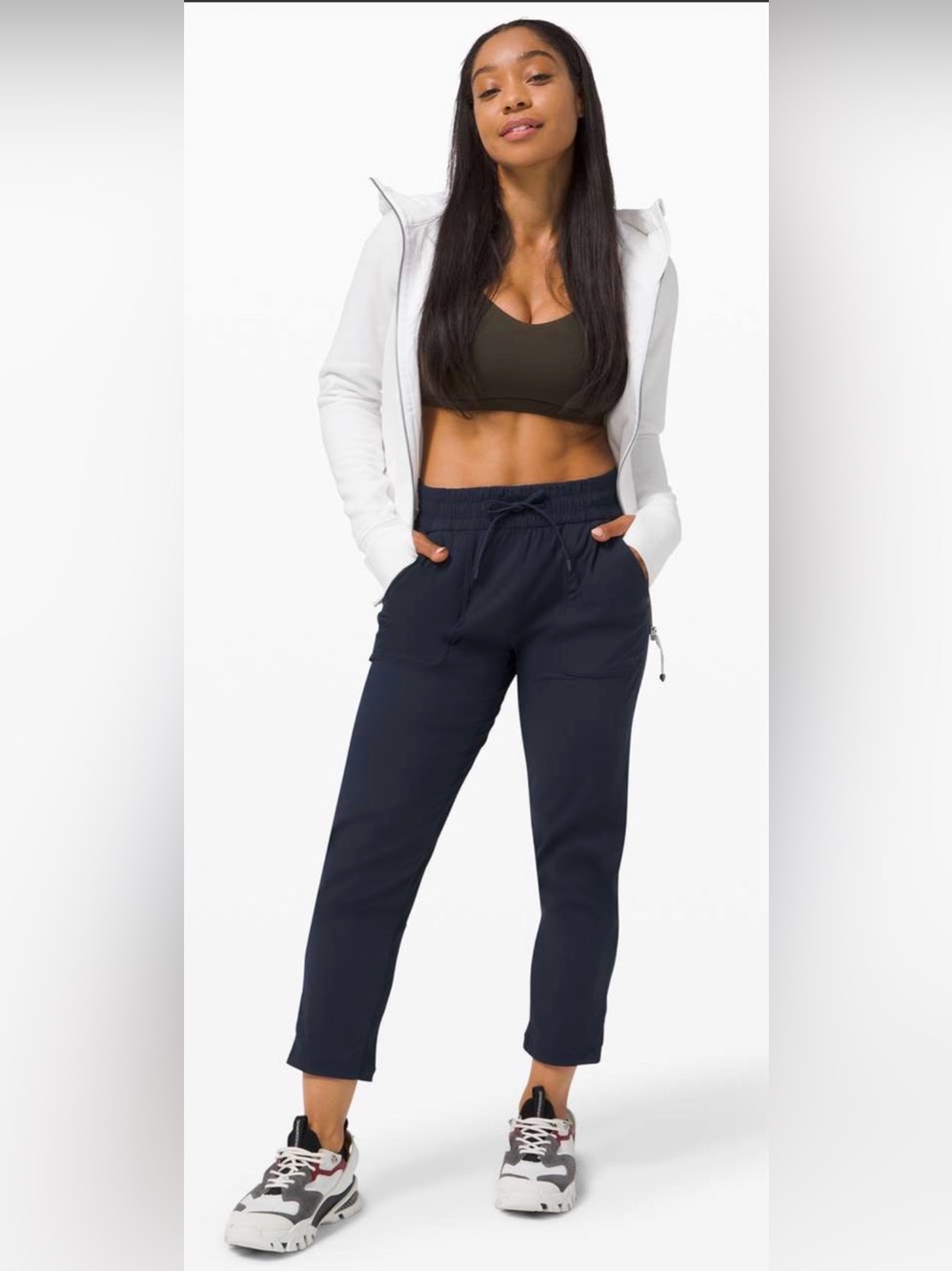 Lululemon Beyond the Studio Crop High-Rise‎ Jogger Pants True Navy Size 6